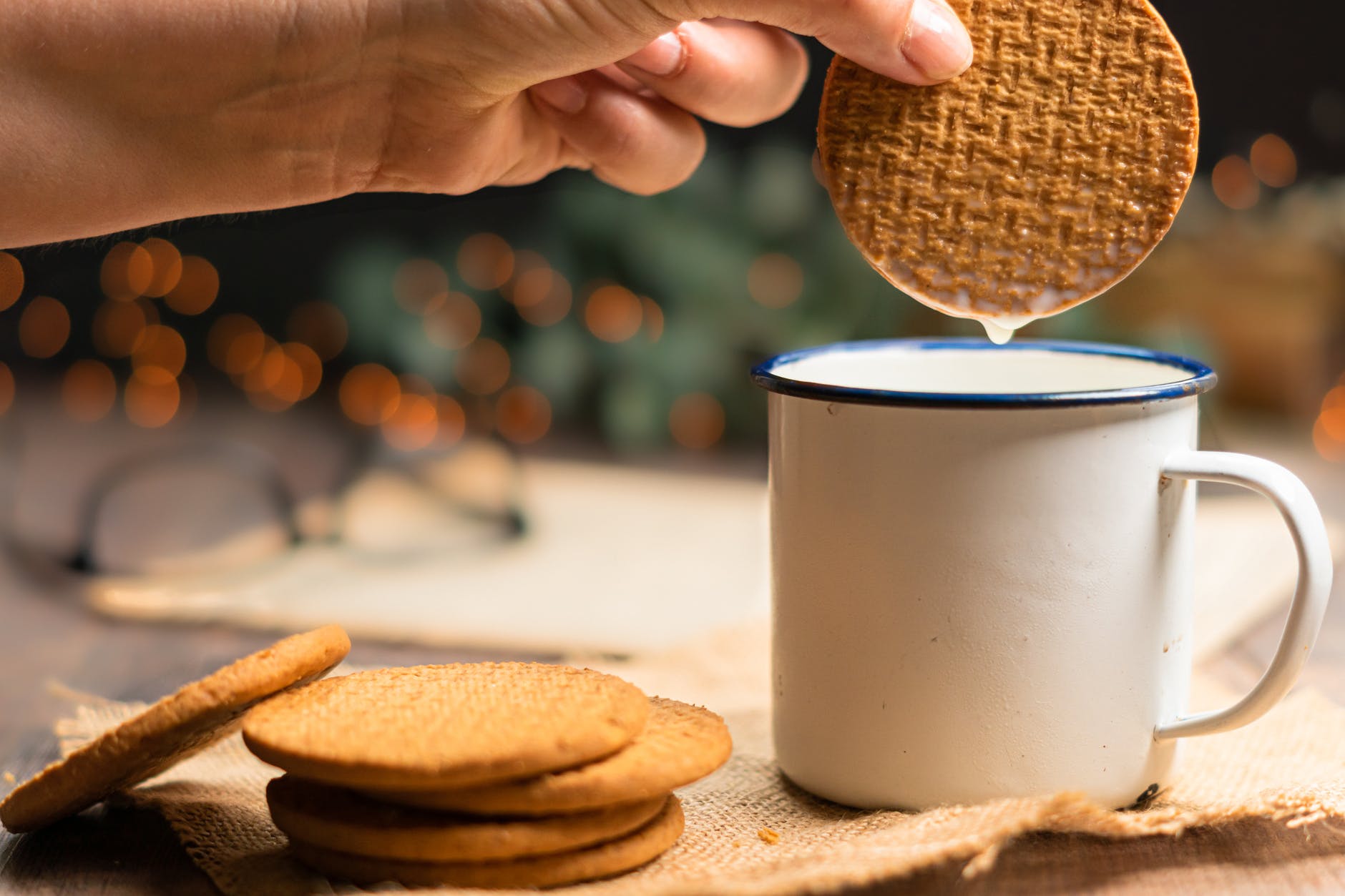 person holding cookie